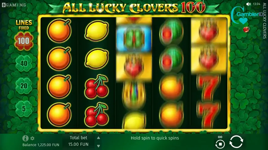 All Lucky Clovers 100 — partida en directo