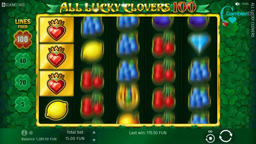 All Lucky Clovers 100 — partida en directo