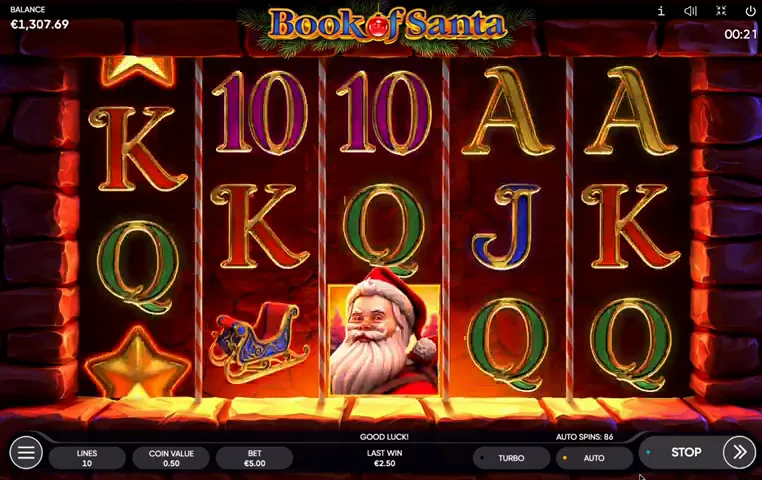 Book of Santa en juego — captura 1