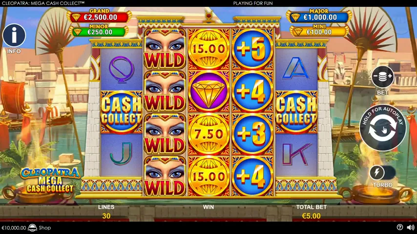 Cash of Cleopatra en juego — captura 1