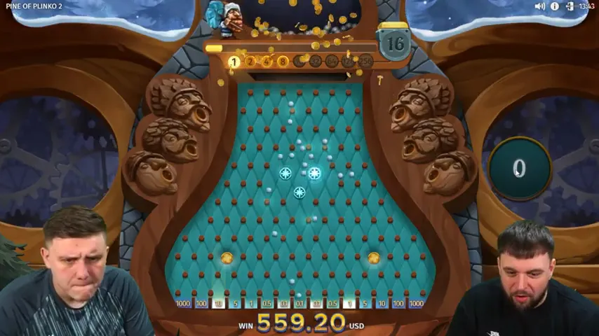 Golden Plinko — partida en directo
