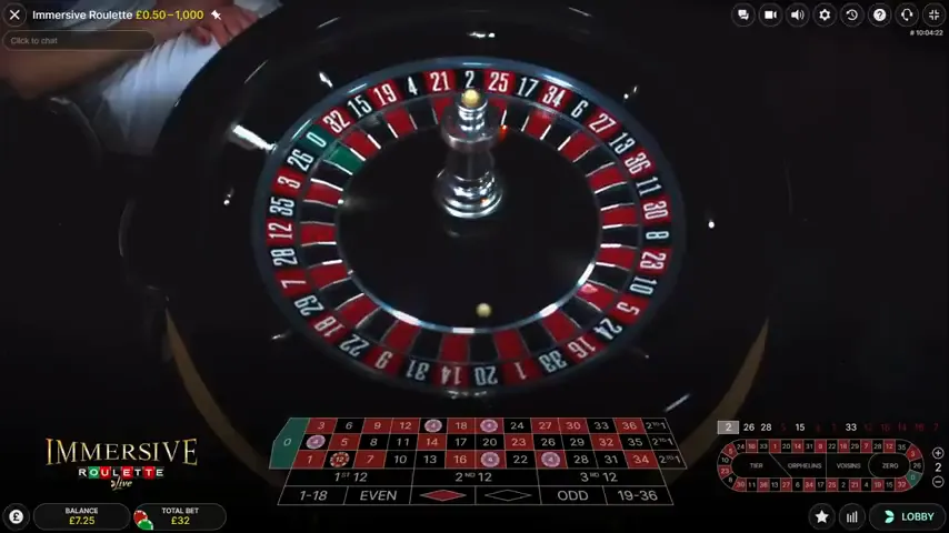 Live Roulette — partida en directo